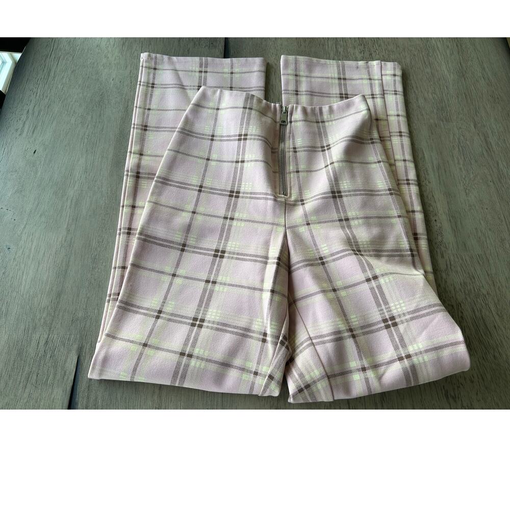 I.AM.GIA Pink Polaris  Plaid High Waisted Pants - XS - Picture 5 of 9